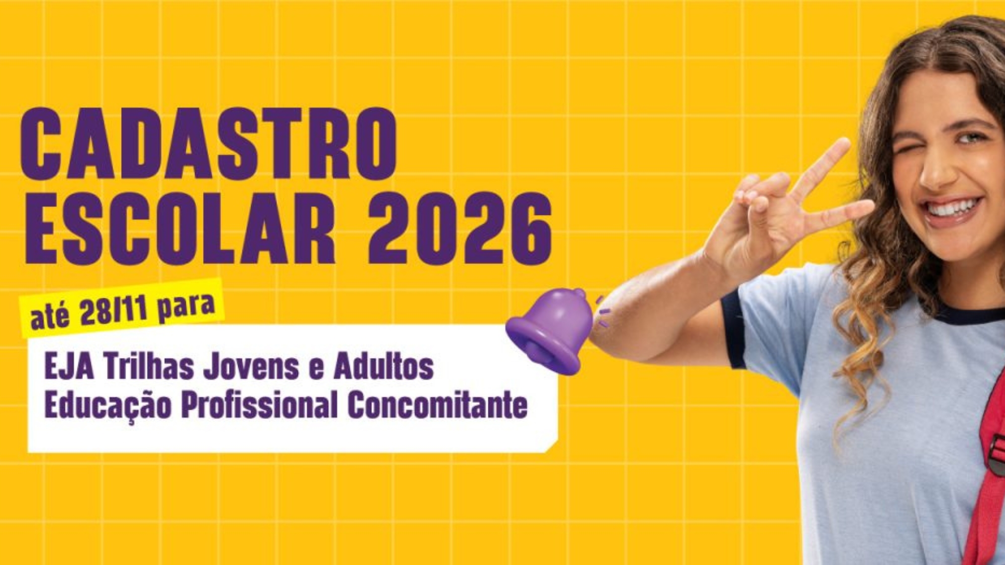 Inscrições SUCEM para EJA Profissional e Educação Profissional Concomitante prorrogadas até 28/11